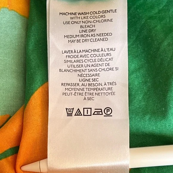 Anthropologie The Somerset Kelly Green Bright Floral - Picture 3 of 6